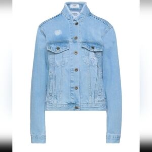 Merci Italia Light Blue Denim Jean Jacket Size S NWT